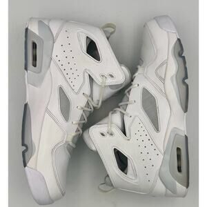 Nike Air Jordan Flight Club '91 Pure White Platinum Sz 12 555475-100 # 384